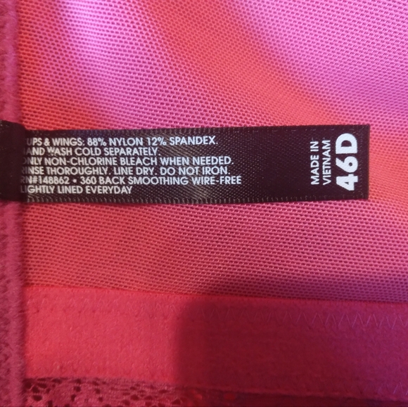 nwt torrid curve wire free lightly lined pink fuschia bra 46D - Picture 6 of 7